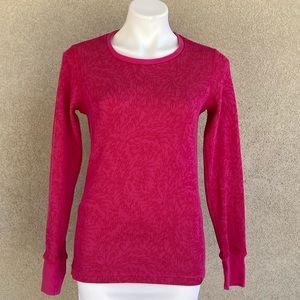 Nike ACG Pink Ribbed Floral Dri Fit Athletic Shirt